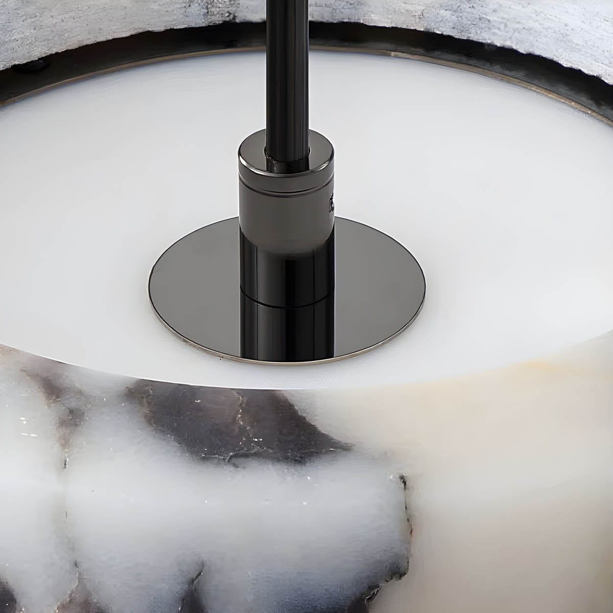 Natural stone pendant light