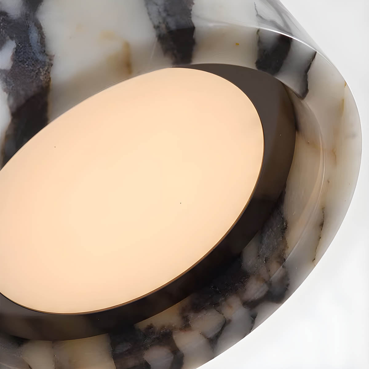 Natural stone pendant light