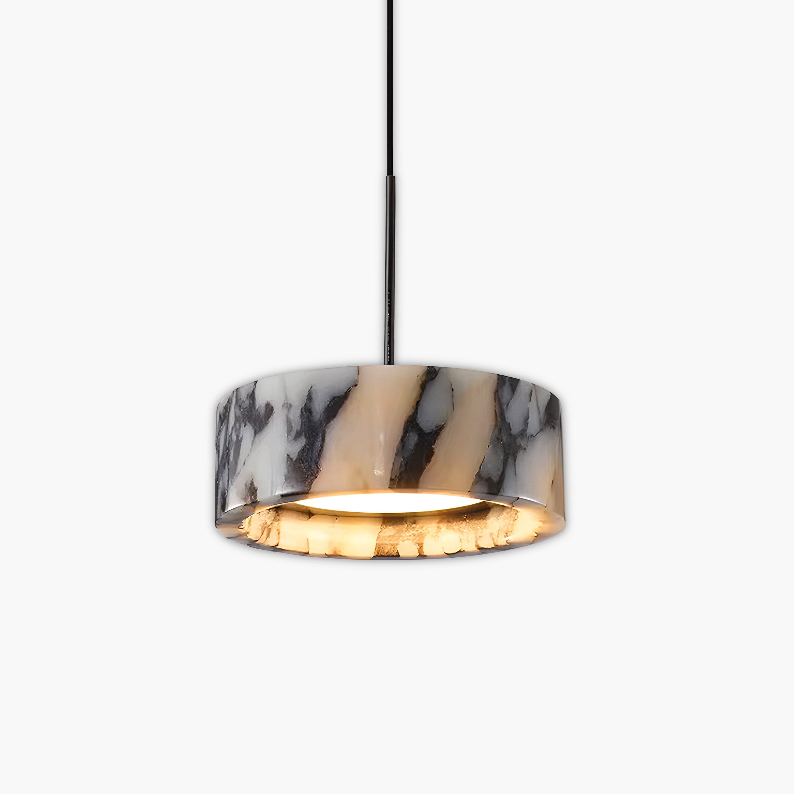 Natural stone pendant light