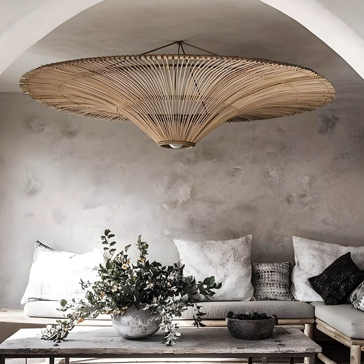 Hand-woven Rattan Ceiling Light 60-130 cm