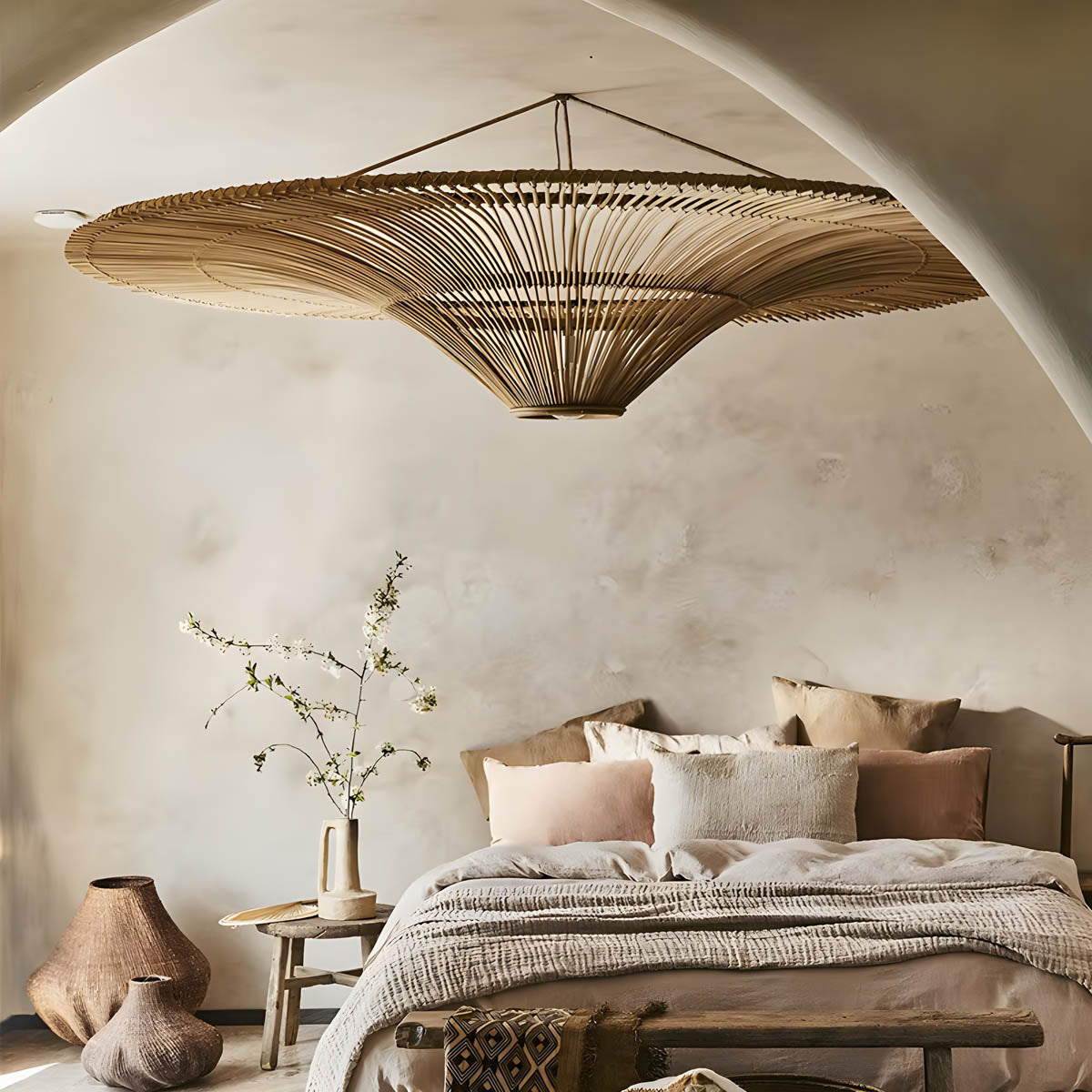 Hand-woven Rattan Ceiling Light 60-130 cm