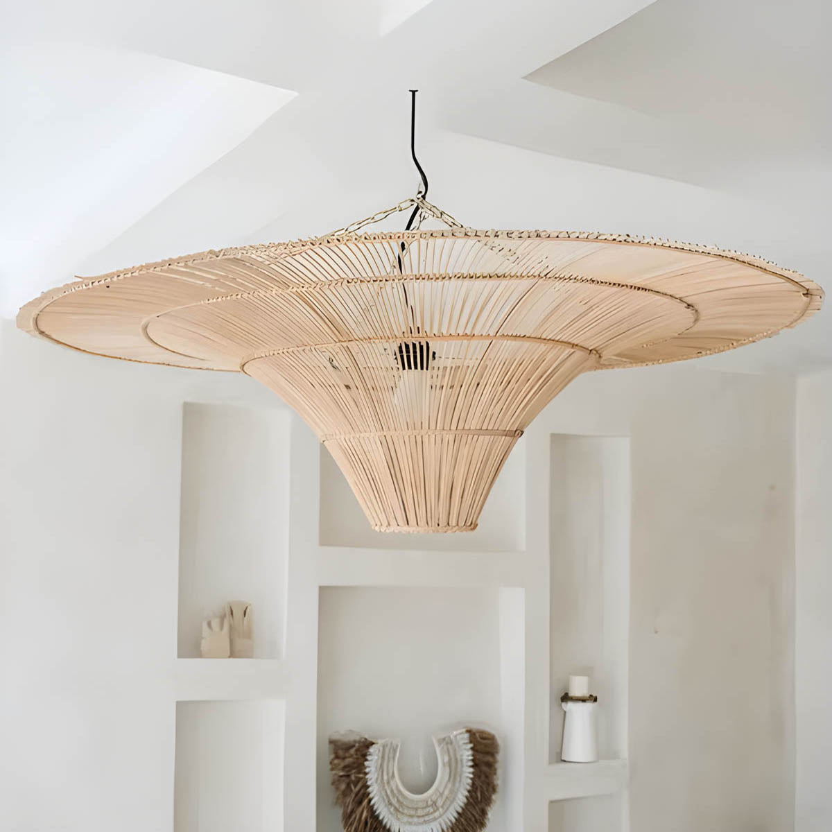 Hand-woven Rattan Ceiling Light 60-130 cm