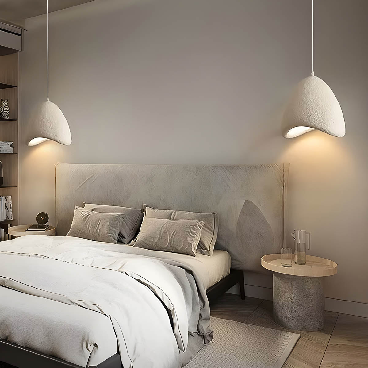 Modern ARCUS Pendant Light Cord-Pendant E27 LED, Ø 33 cm (Polystyrene & Metal)