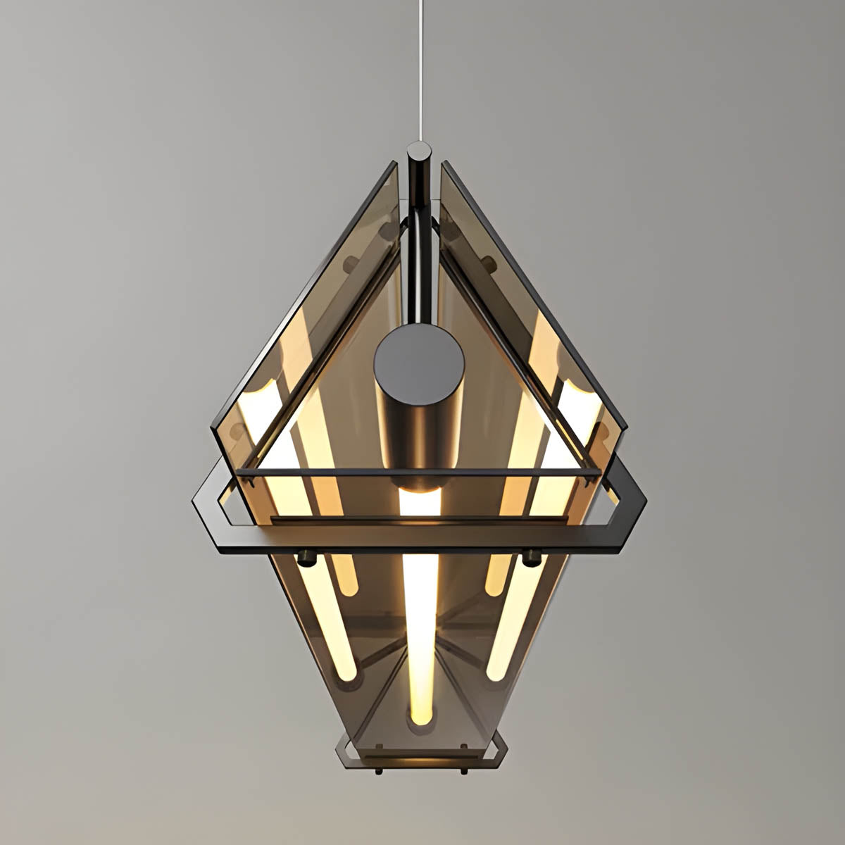 Crystal Clear Glass & Metal LED Pendant Lamp ARK