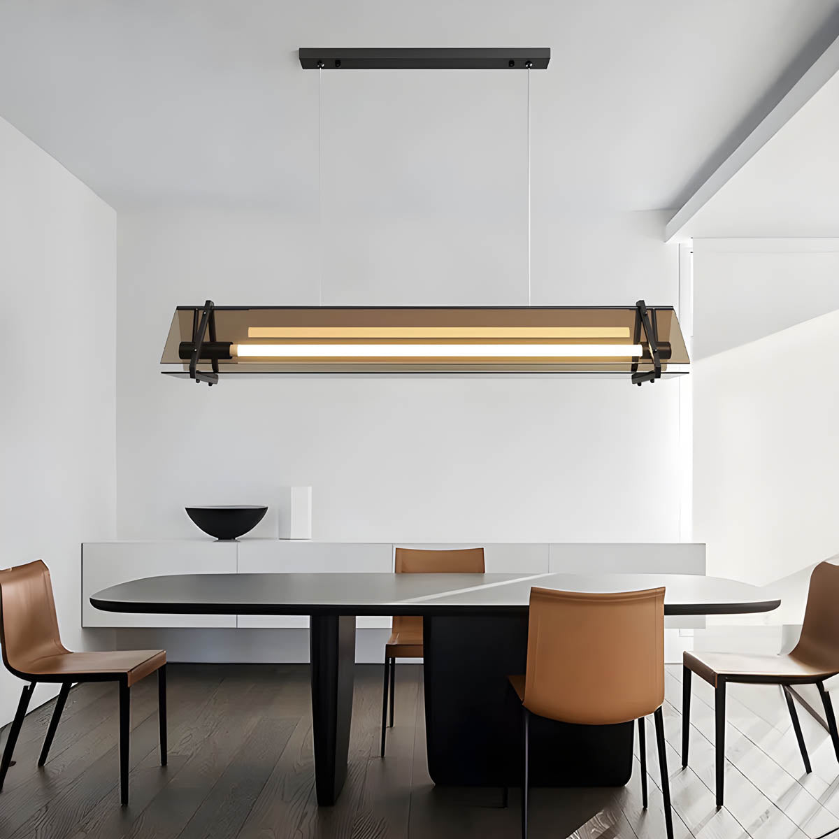 Crystal Clear Glass & Metal LED Pendant Lamp ARK