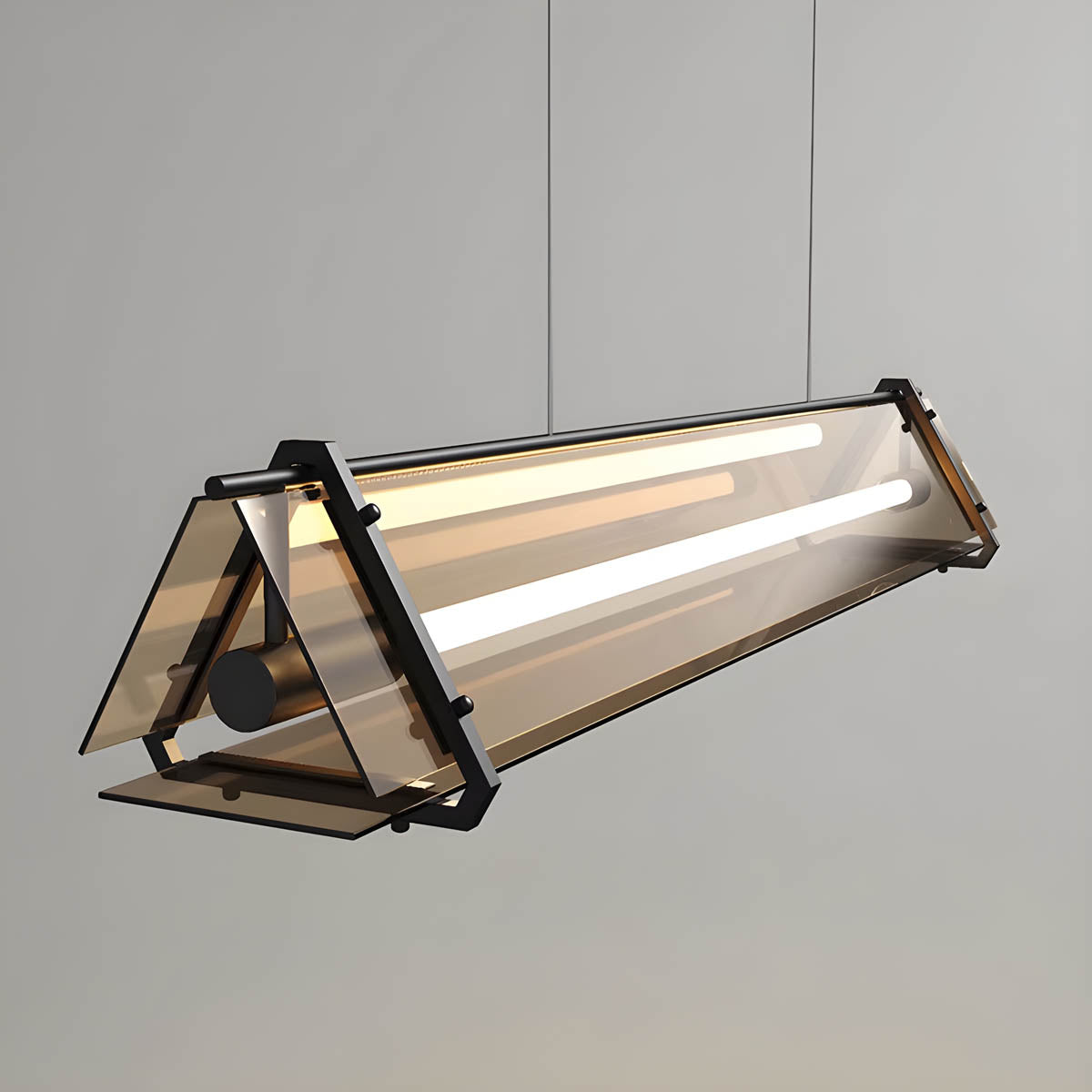 Crystal Clear Glass & Metal LED Pendant Lamp ARK