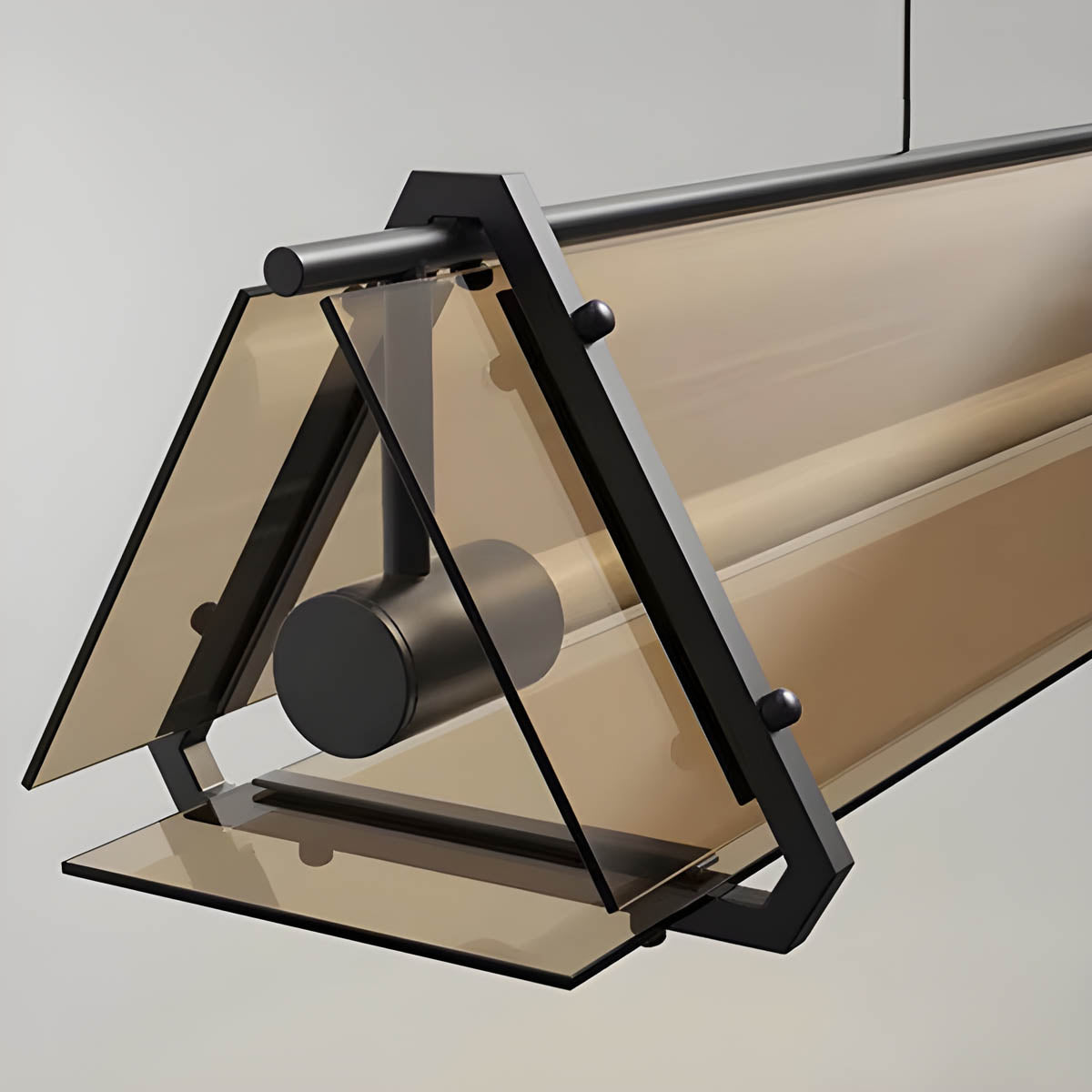 Crystal Clear Glass & Metal LED Pendant Lamp ARK