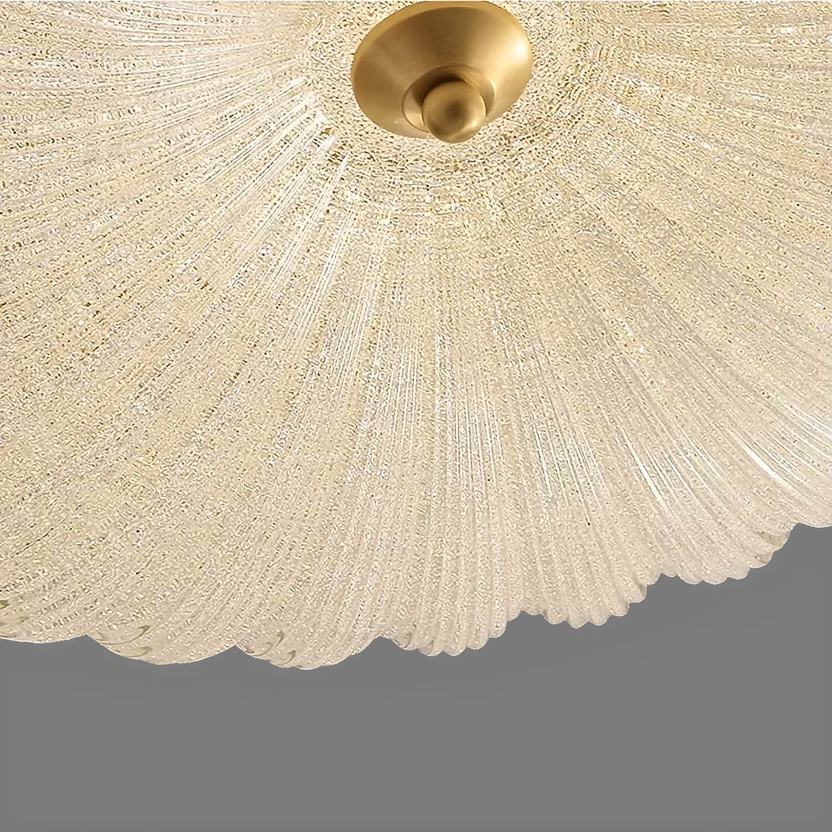 Scalloped Acrylic Dome Flush Ceiling Light 30-50 cm