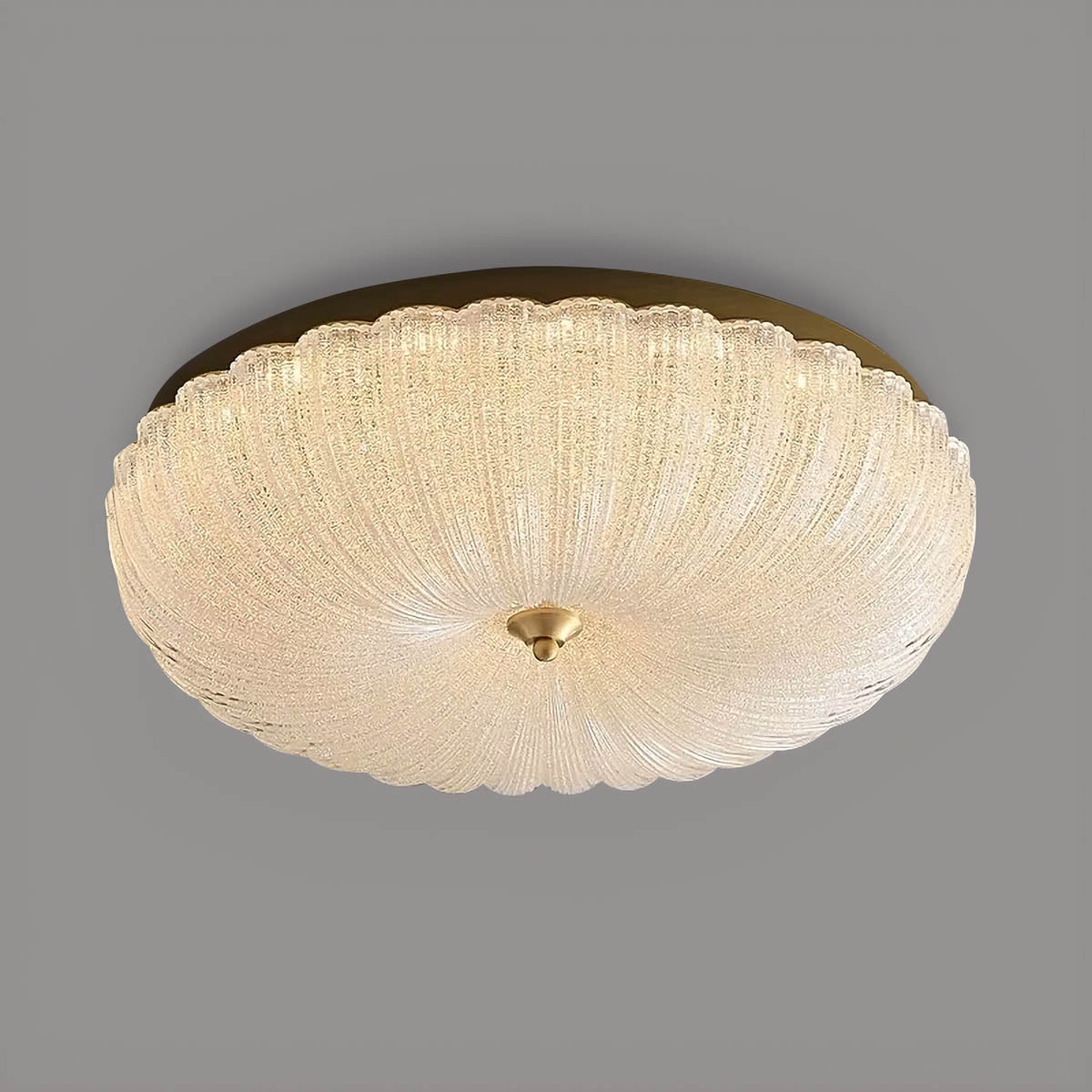 Scalloped Acrylic Dome Flush Ceiling Light 30-50 cm
