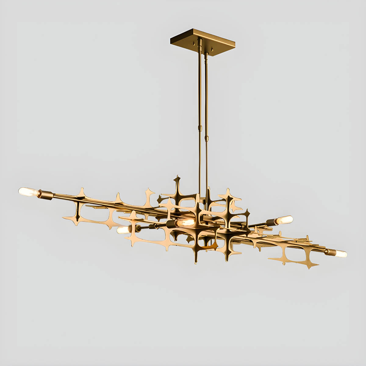 Iron Semi-Flush LED Chandelier 80-120 cm