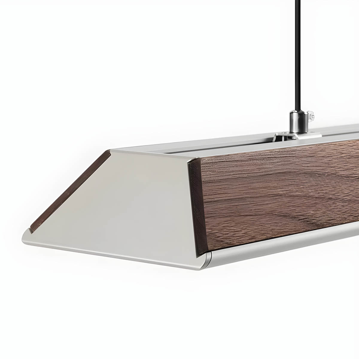 Wood and Metal Trapezoid Pendant Light 90-180 cm