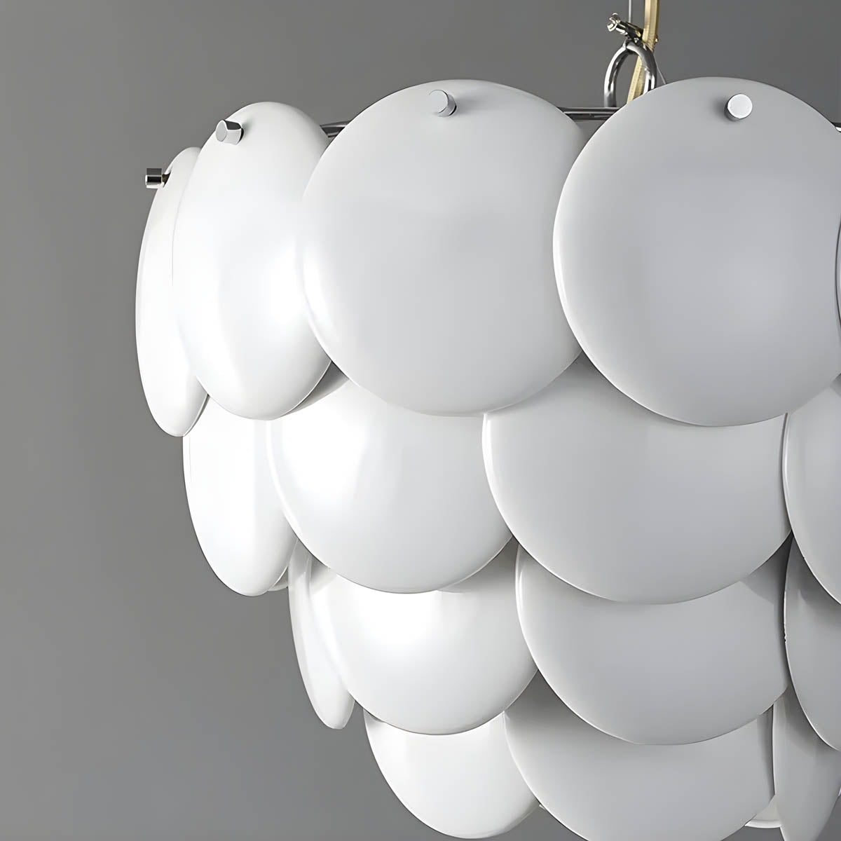 Ceramic Disc Pendant Chandelier 44 cm LED E14