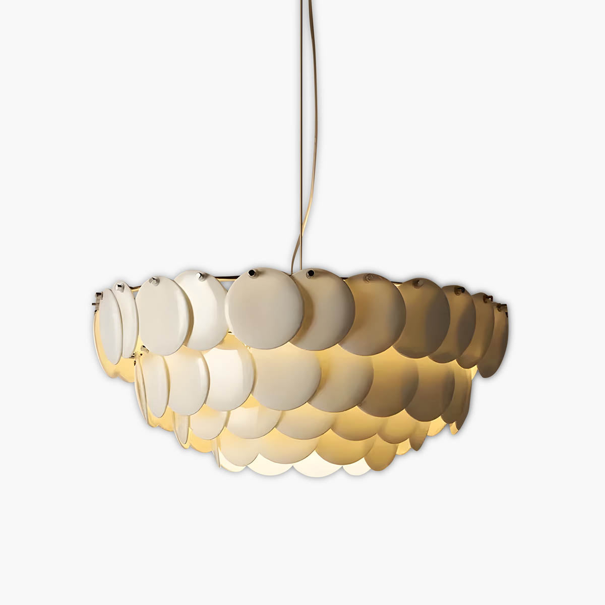 ATHENS Ceramic Disc Pendant Chandelier 44 cm LED E14