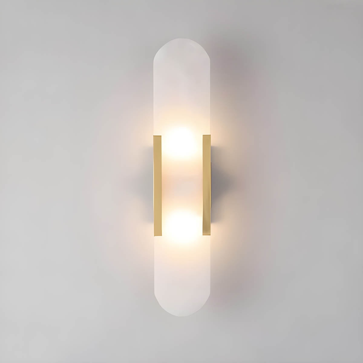 Marble & iron wall-mounted LED light fixture