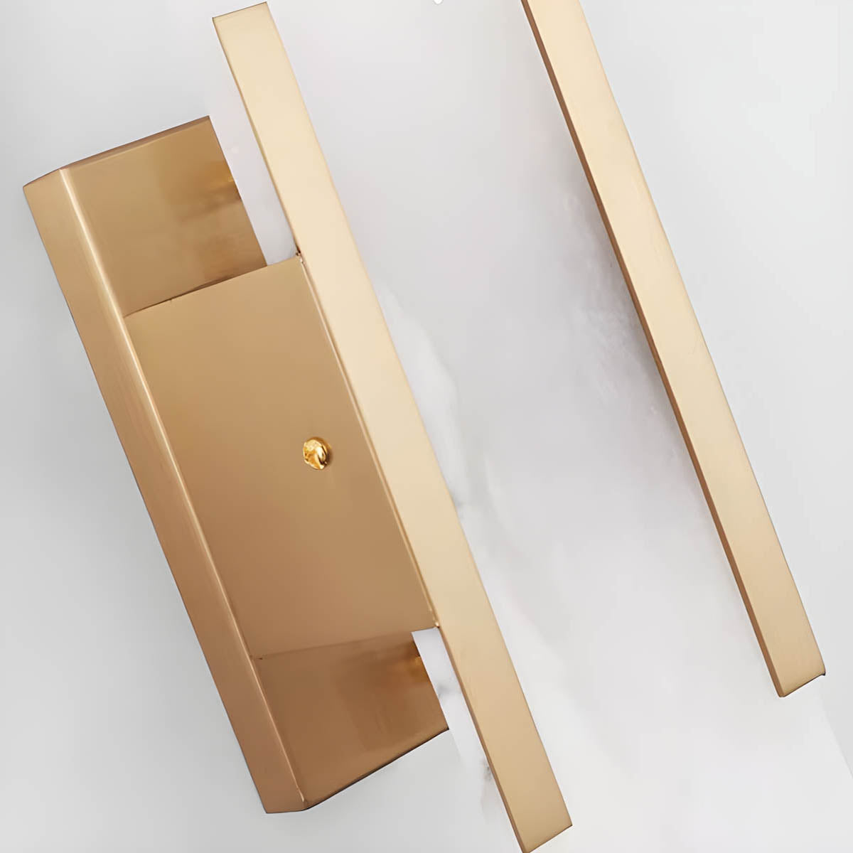 Marble & iron wall-mounted LED light fixture