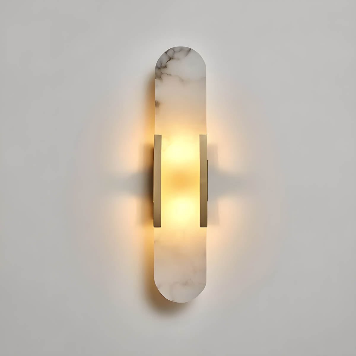 Marble & iron wall-mounted LED light fixture