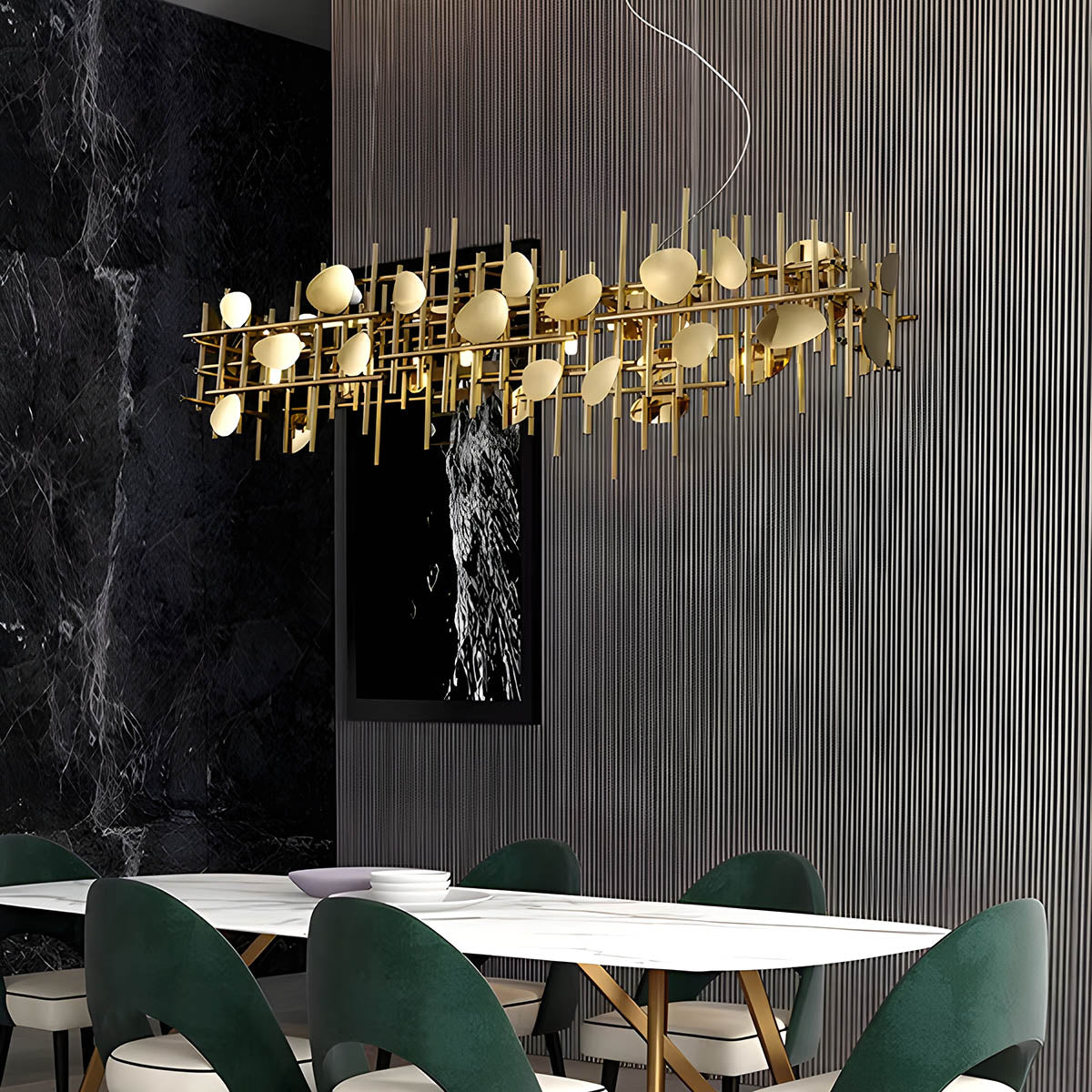 Iron Linear 5-Light Chandelier 120 cm