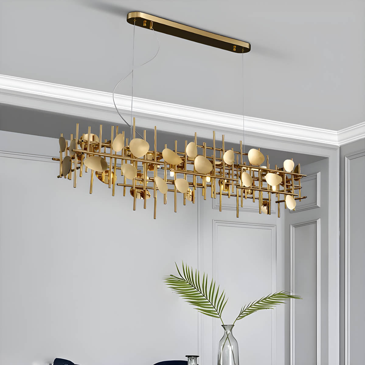 Iron Linear 5-Light Chandelier 120 cm