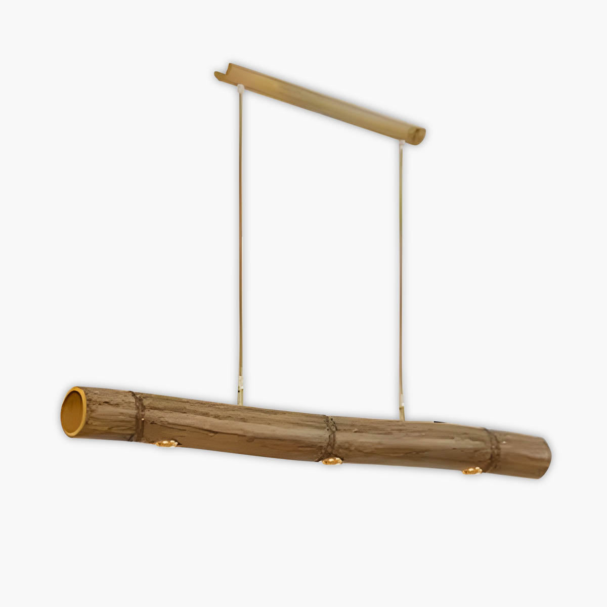 Solid Bamboo Cord Pendant Light 90-150 cm