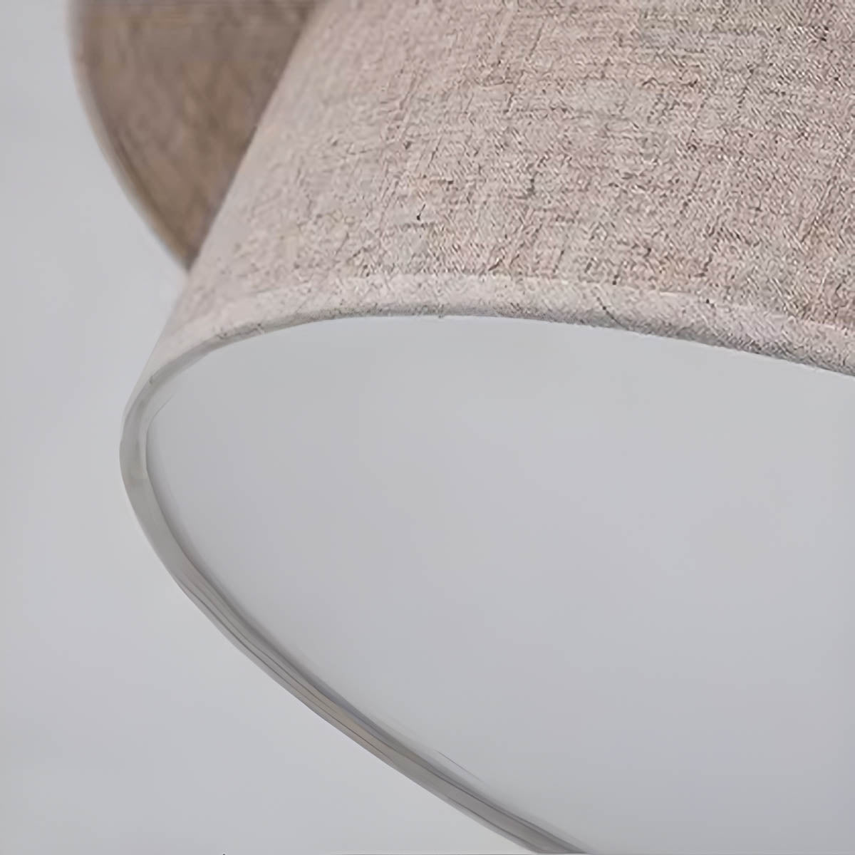 Layered Linen Drum Pendant Light