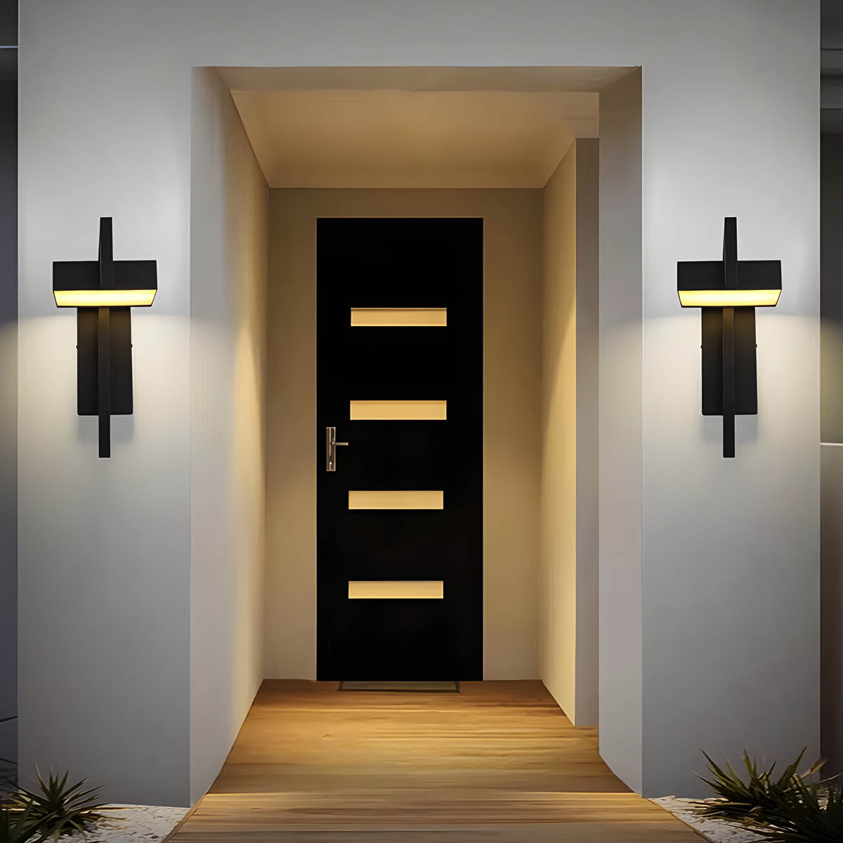 Aluminium & acrylic outdoor wall light 38 cm IP65