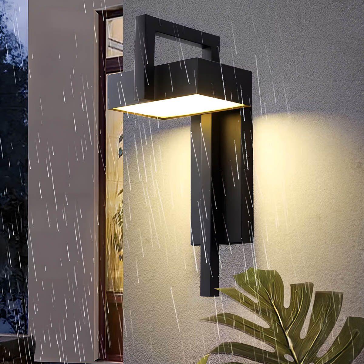 Aluminium & acrylic outdoor wall light 38 cm IP65