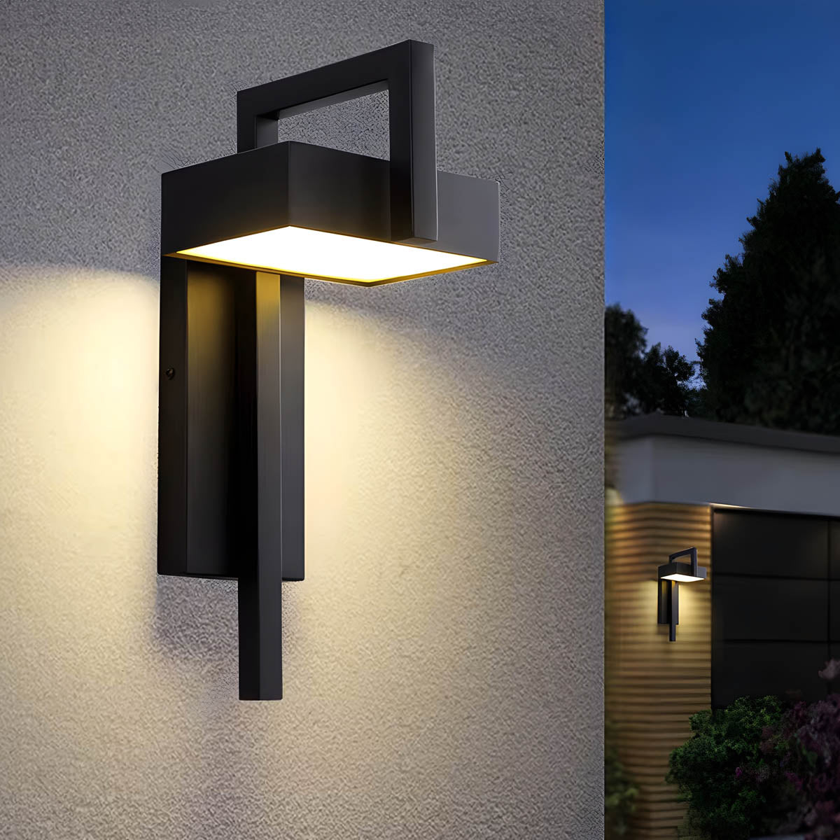 Aluminium & acrylic outdoor wall light 38 cm IP65