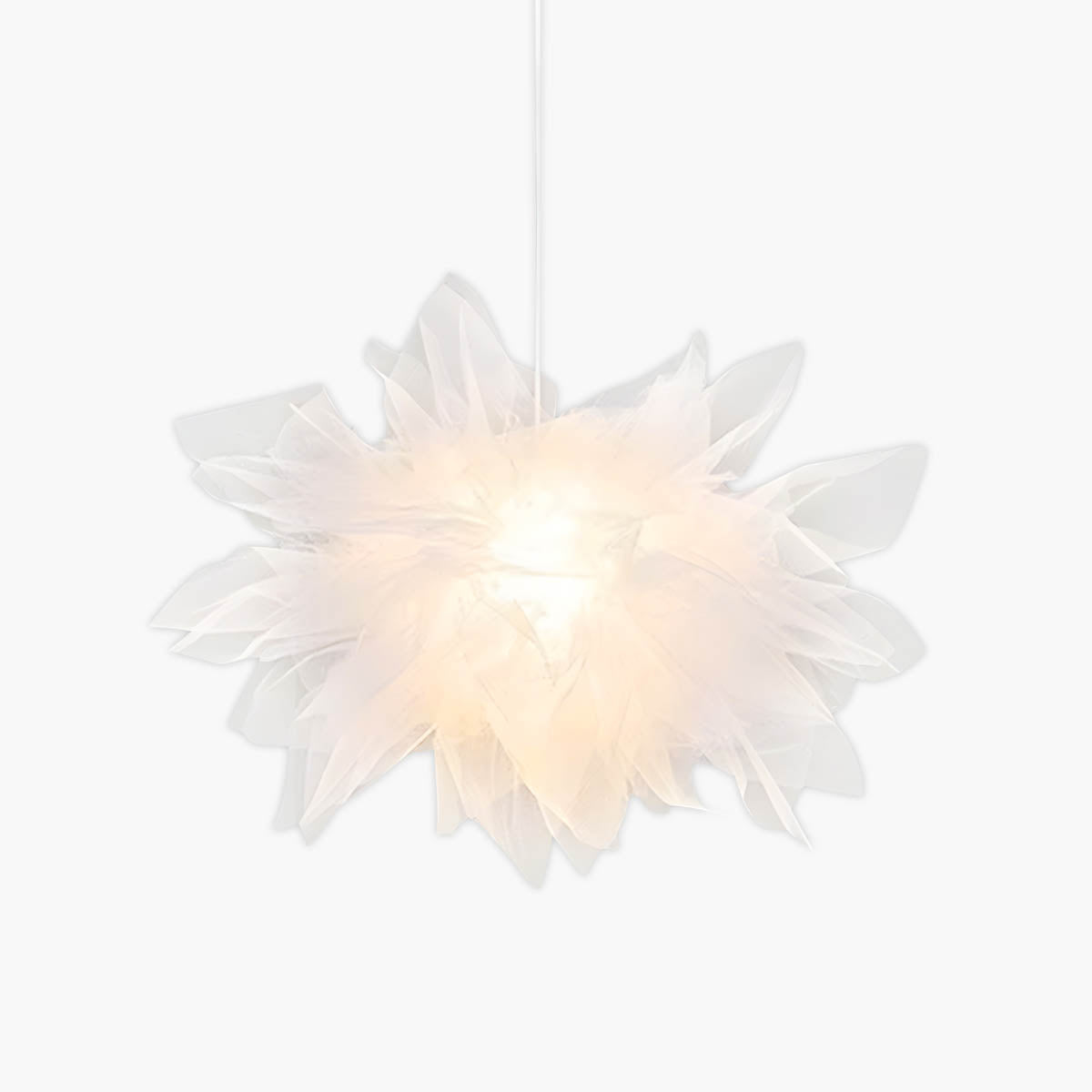 Tulle-mesh pendant lamp, airy floral style