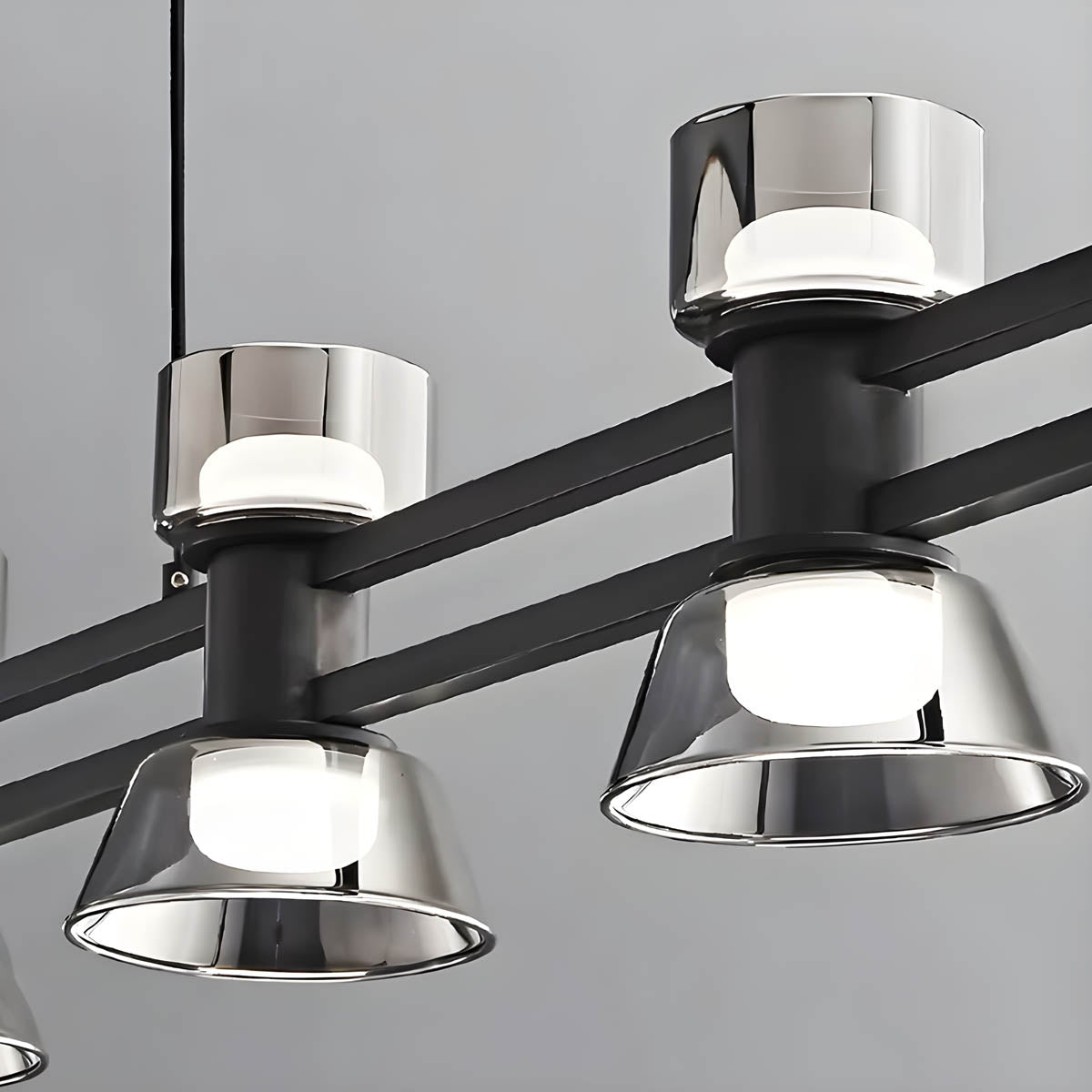 Copper Glass Multi-Arm Pendant Light with 5-8 Heads