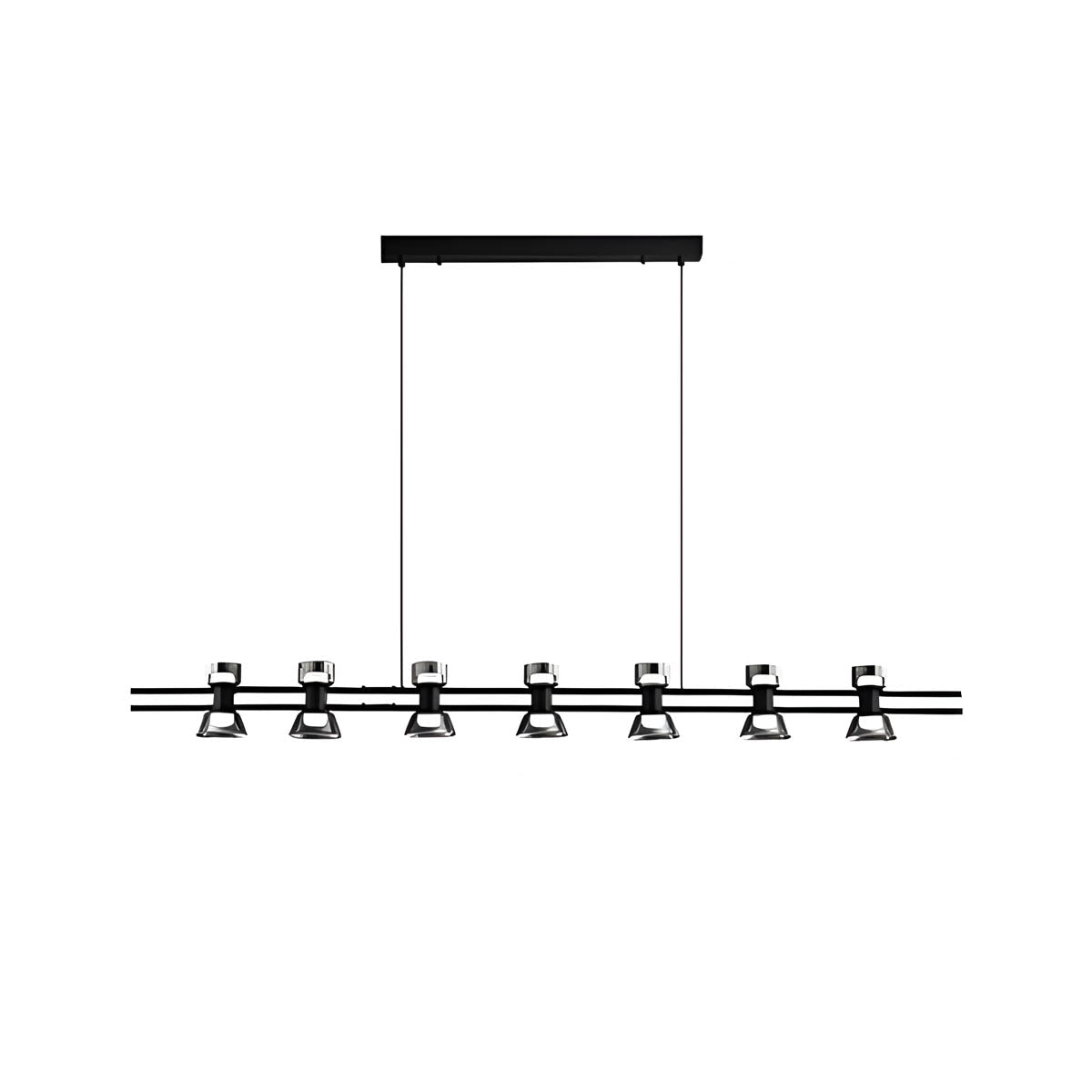 Copper Glass Multi-Arm Pendant Light with 5-8 Heads