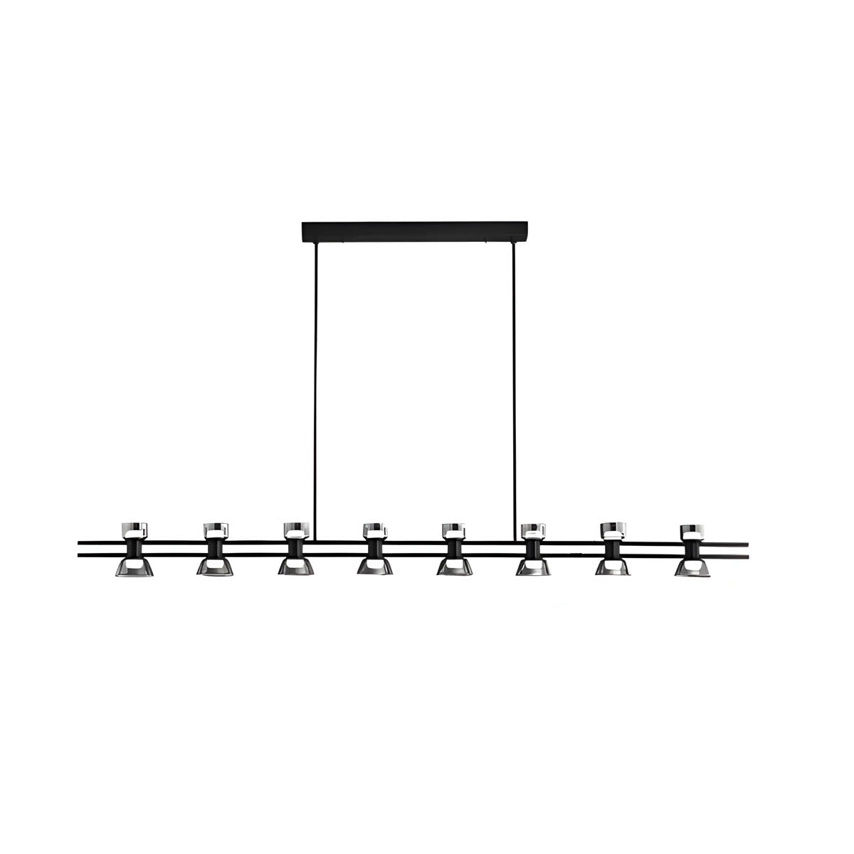 Copper Glass Multi-Arm Pendant Light with 5-8 Heads