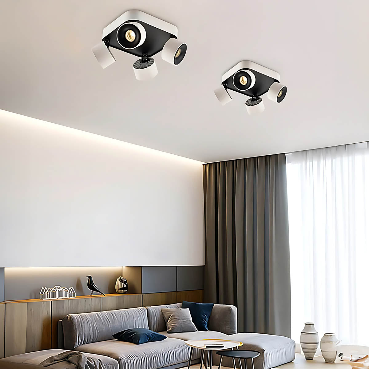 Aluminium Surface-Mount LED Spotlight – Tight 24° Beam, Multi-Head Configurations