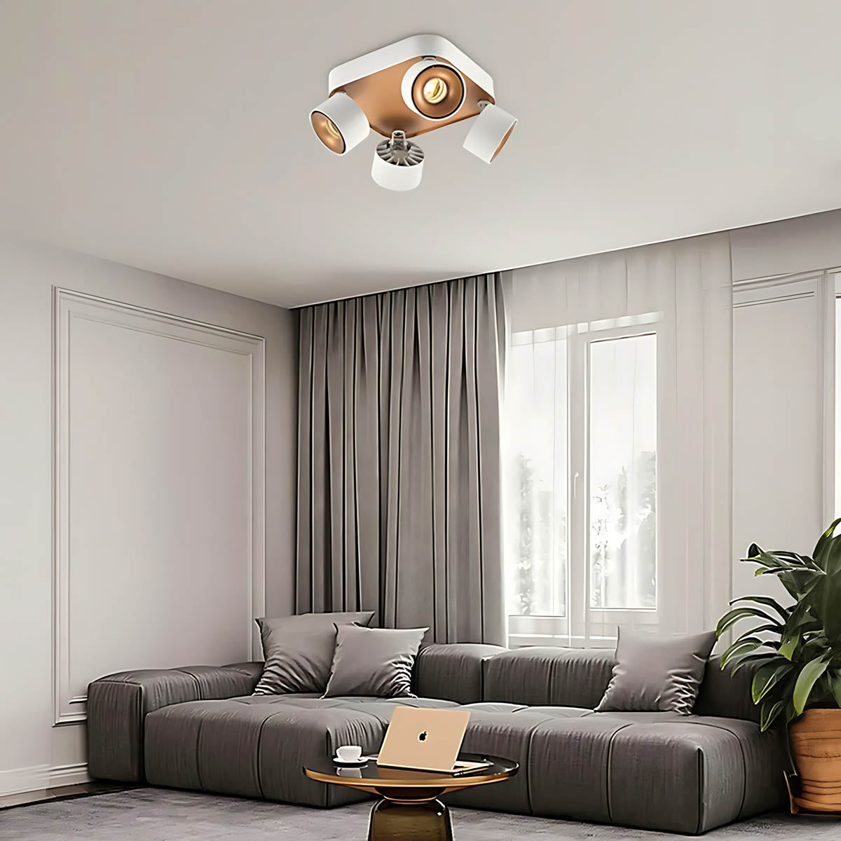 Aluminium Surface-Mount LED Spotlight – Tight 24° Beam, Multi-Head Configurations