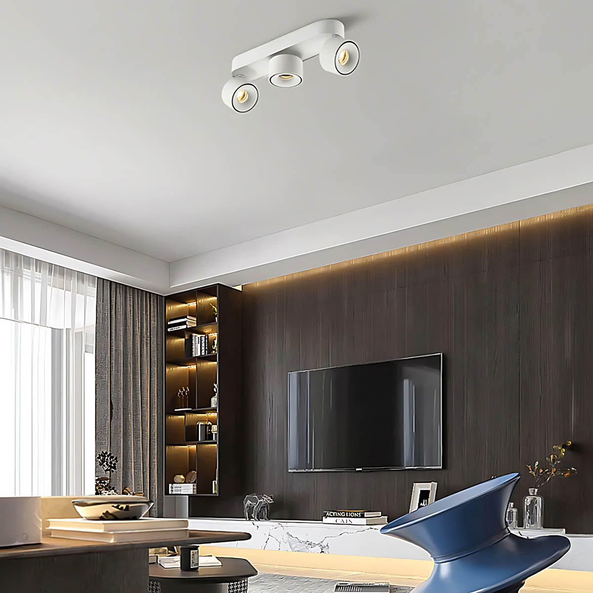 Aluminium Surface-Mount LED Spotlight – Tight 24° Beam, Multi-Head Configurations