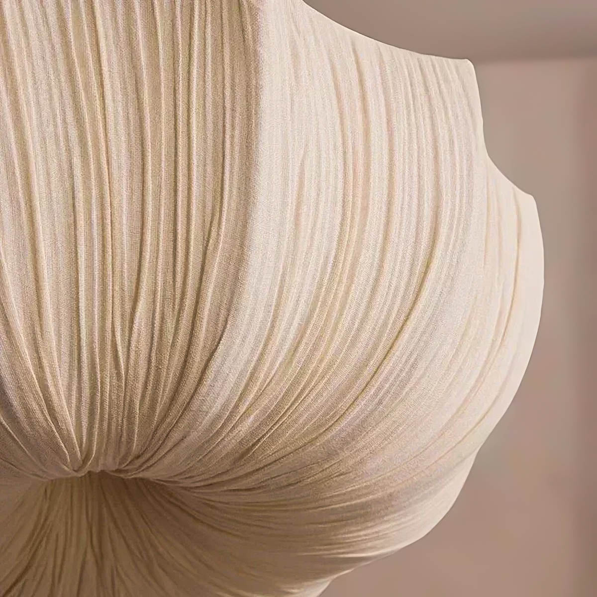 Fabric & Iron Chain Pendant Chandelier 40 cm Non-Dimmable LED E27