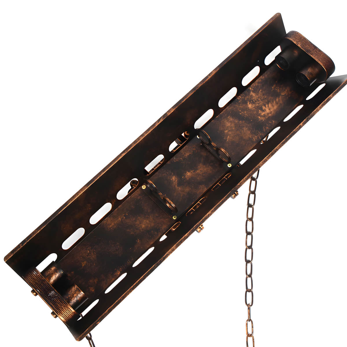 Rust Brown Industrial Metal Pendant Light 78 cm Cord Suspension