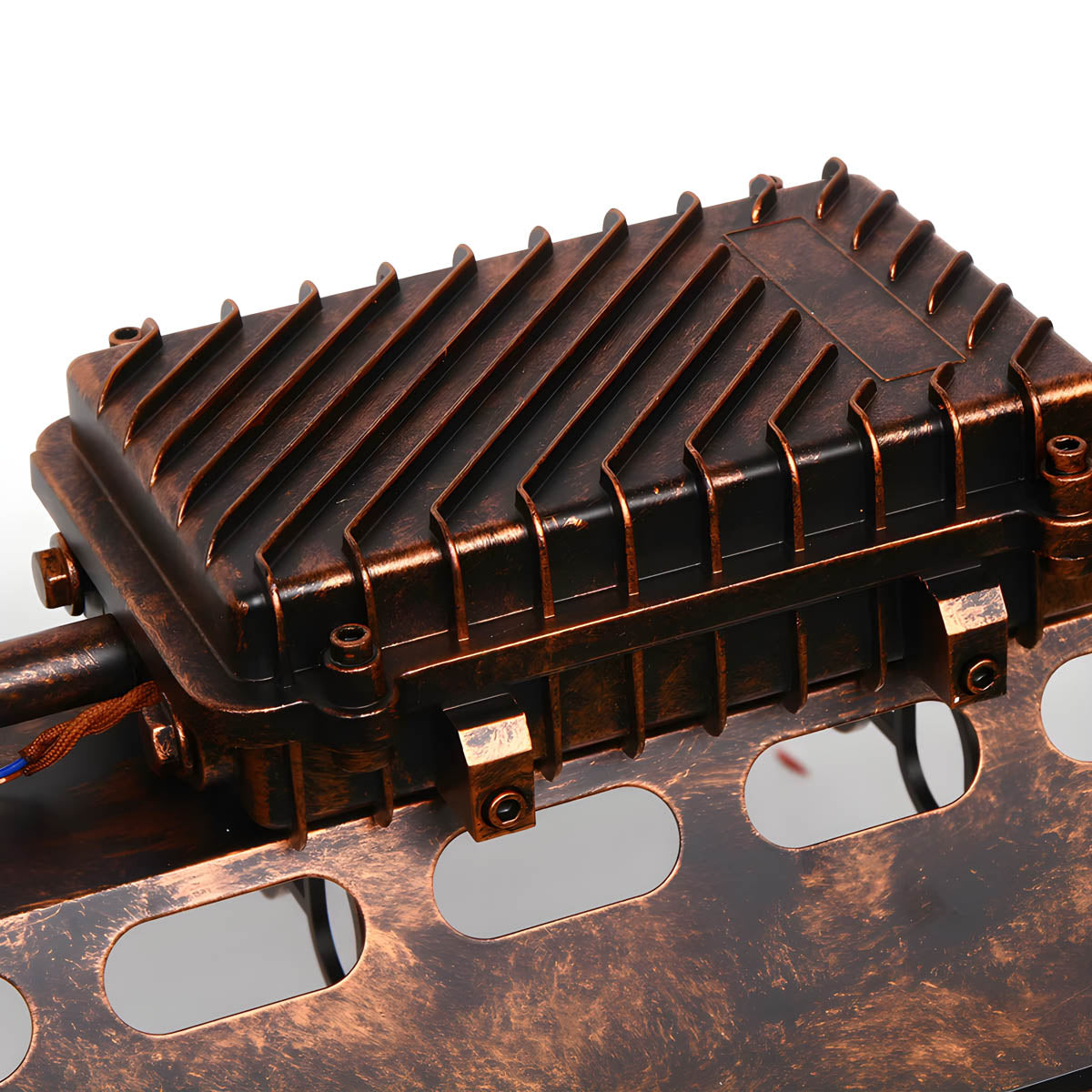 Rust Brown Industrial Metal Pendant Light 78 cm Cord Suspension