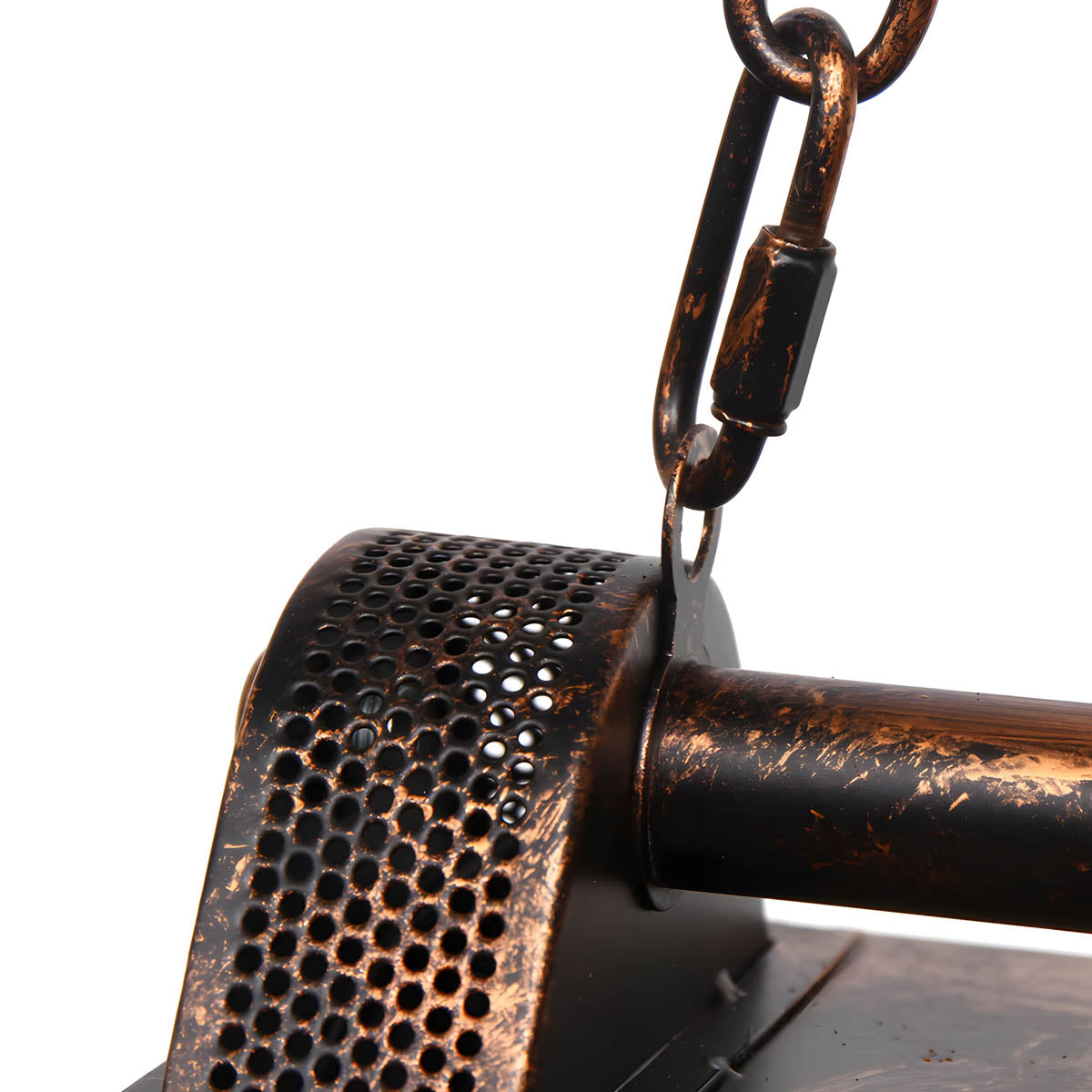 Rust Brown Industrial Metal Pendant Light 78 cm Cord Suspension