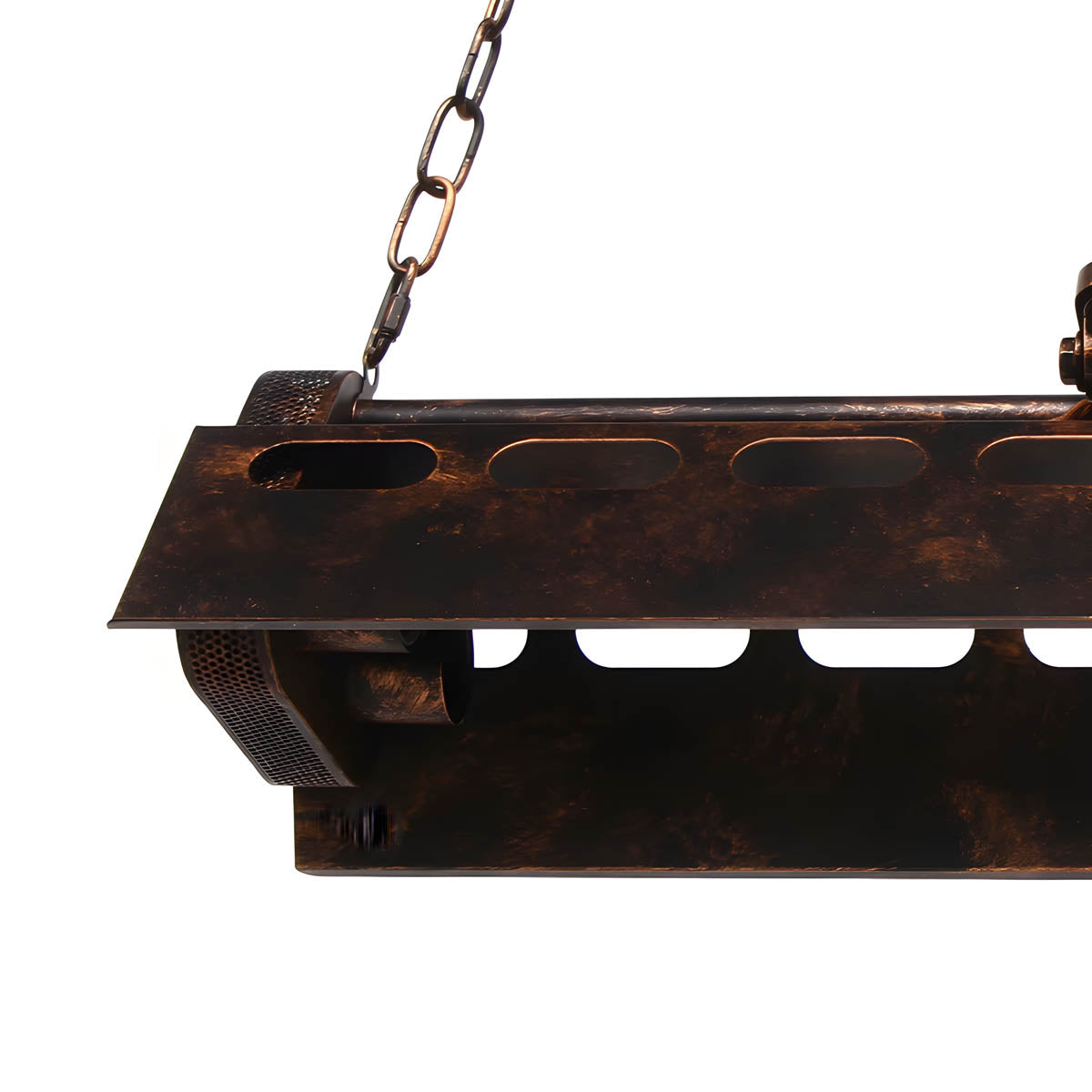Rust Brown Industrial Metal Pendant Light 78 cm Cord Suspension