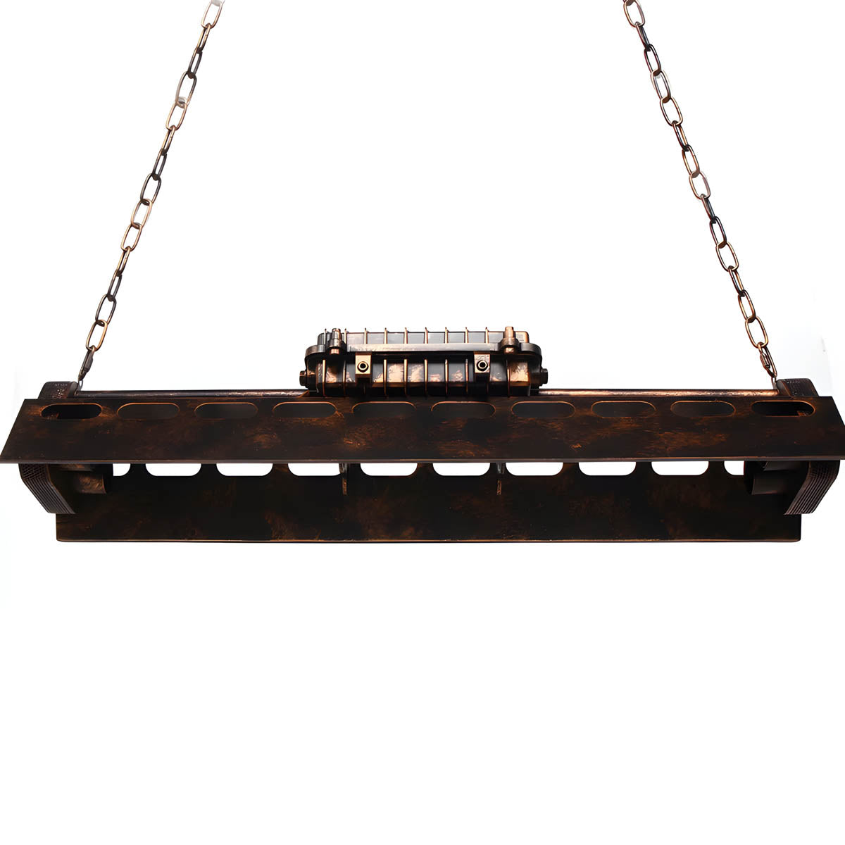 Rust Brown Industrial Metal Pendant Light 78 cm Cord Suspension