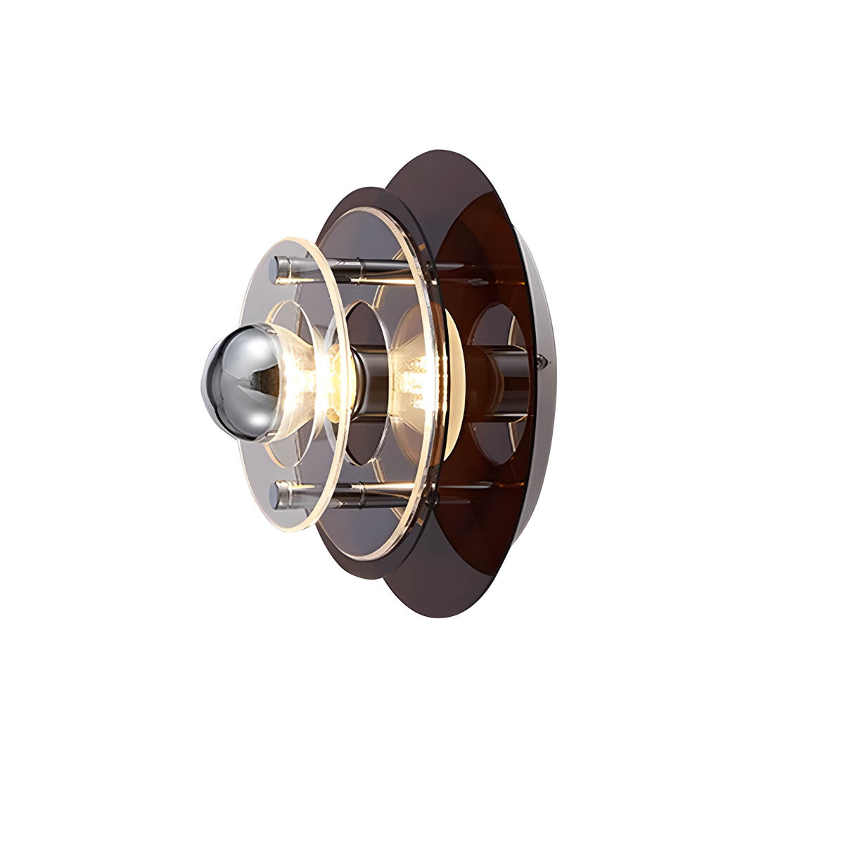 Modern Circular LED Wall Light – Iron & Acrylic