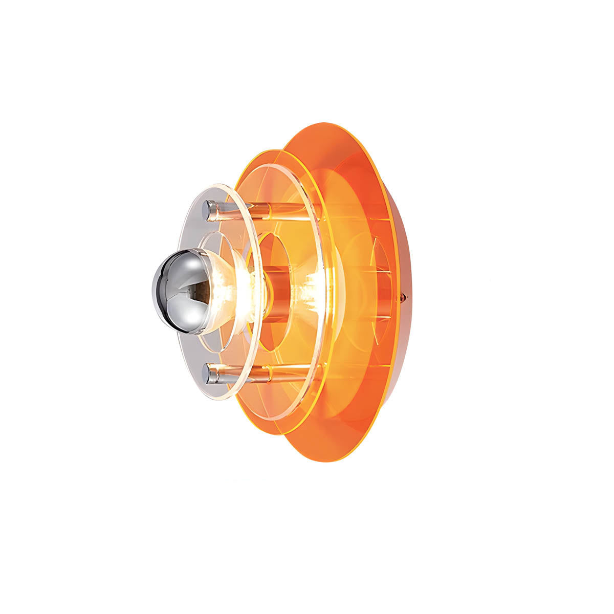 Modern Circular LED Wall Light – Iron & Acrylic