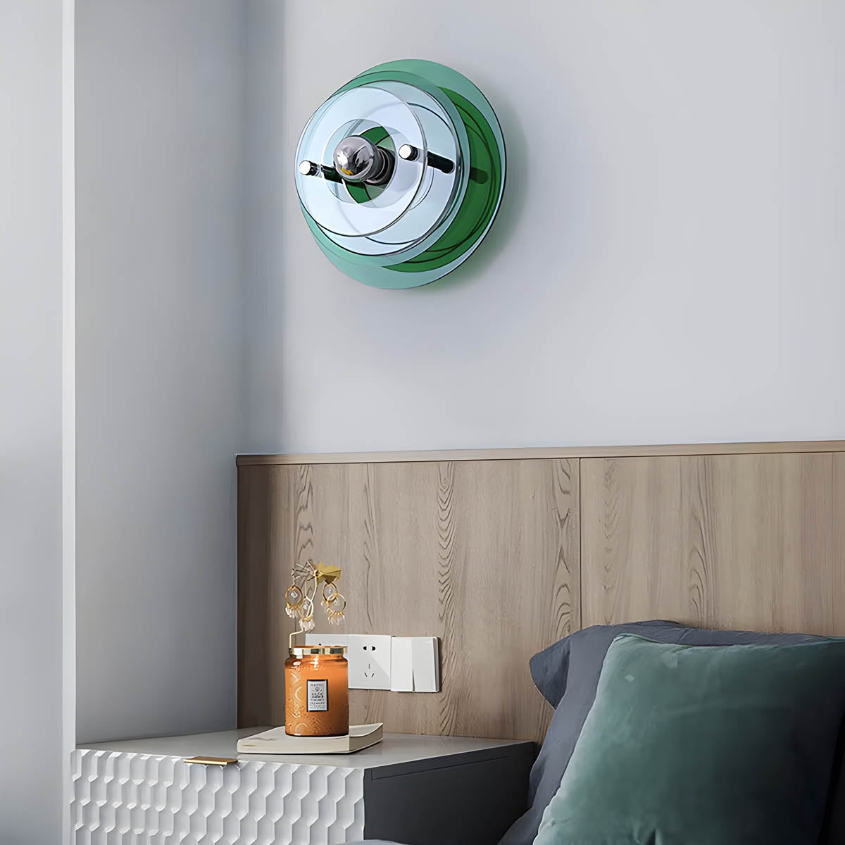 Modern Circular LED Wall Light – Iron & Acrylic