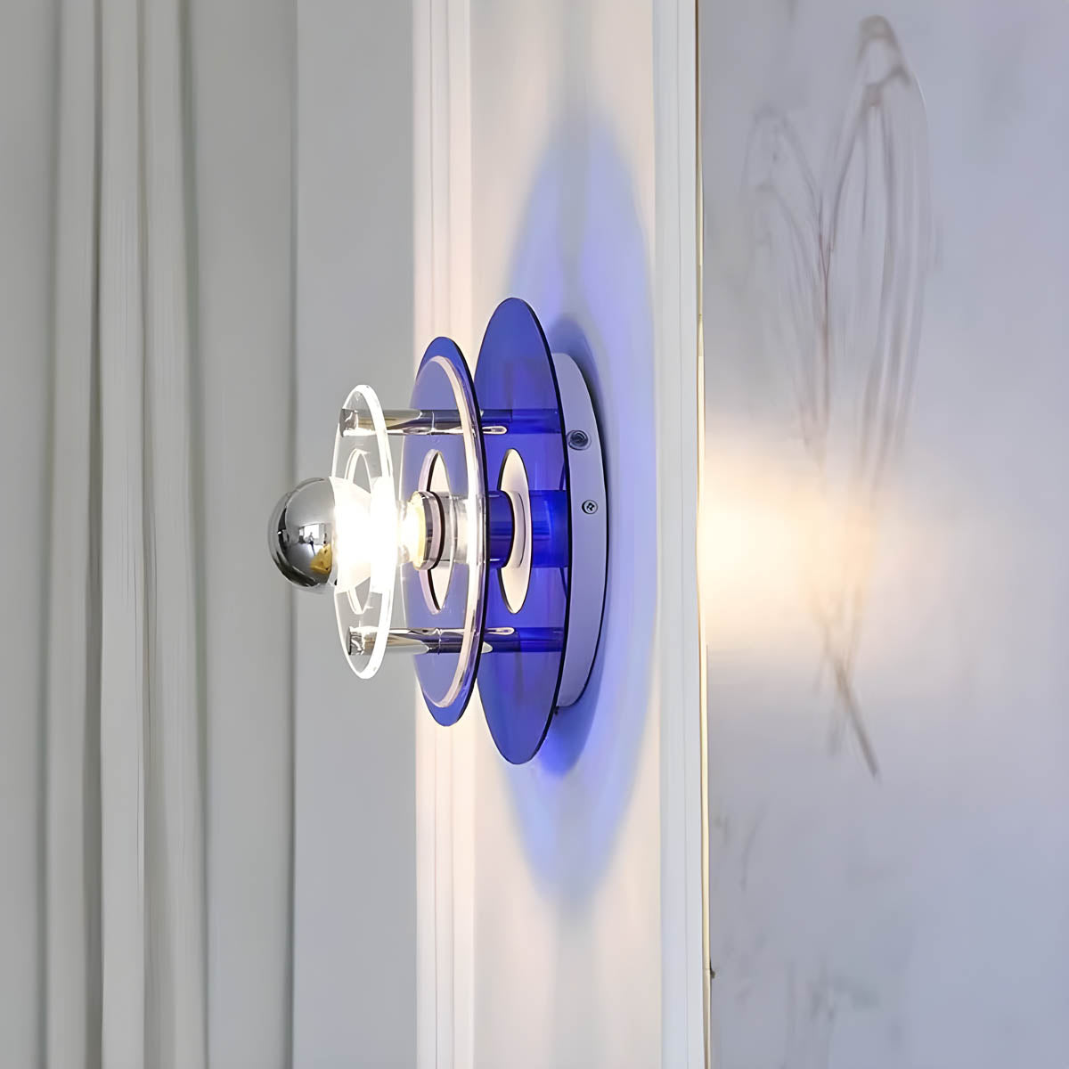 Modern Circular LED Wall Light – Iron & Acrylic