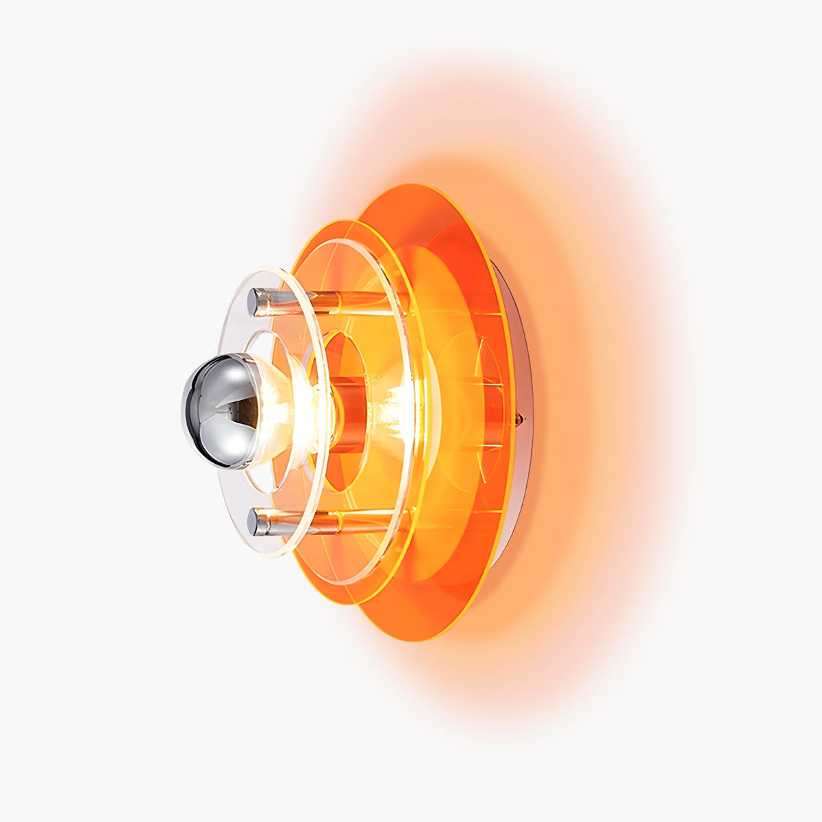 Modern Circular LED Wall Light – Iron & Acrylic