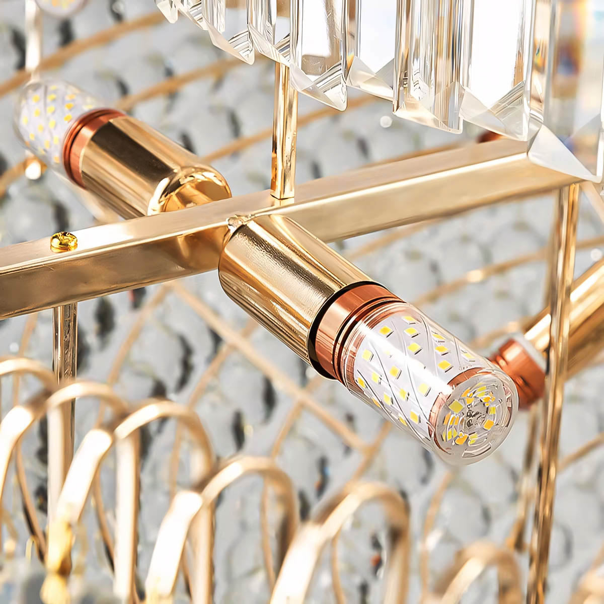 Iron and crystal chandelier – classic drop design