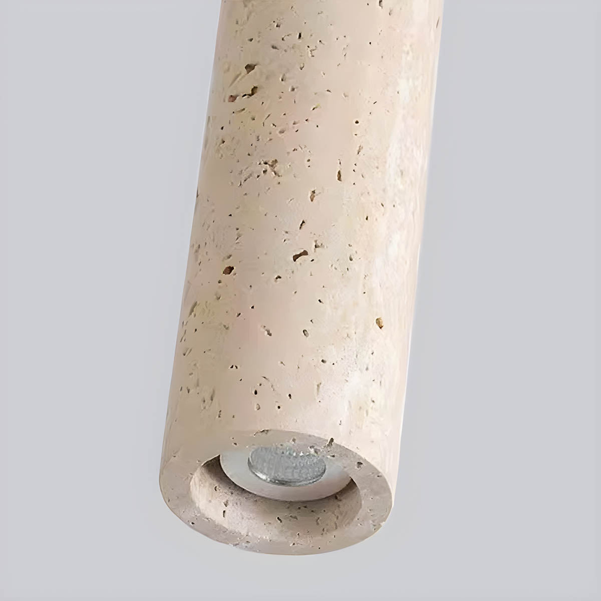 Travertine stone surface-mount ceiling light