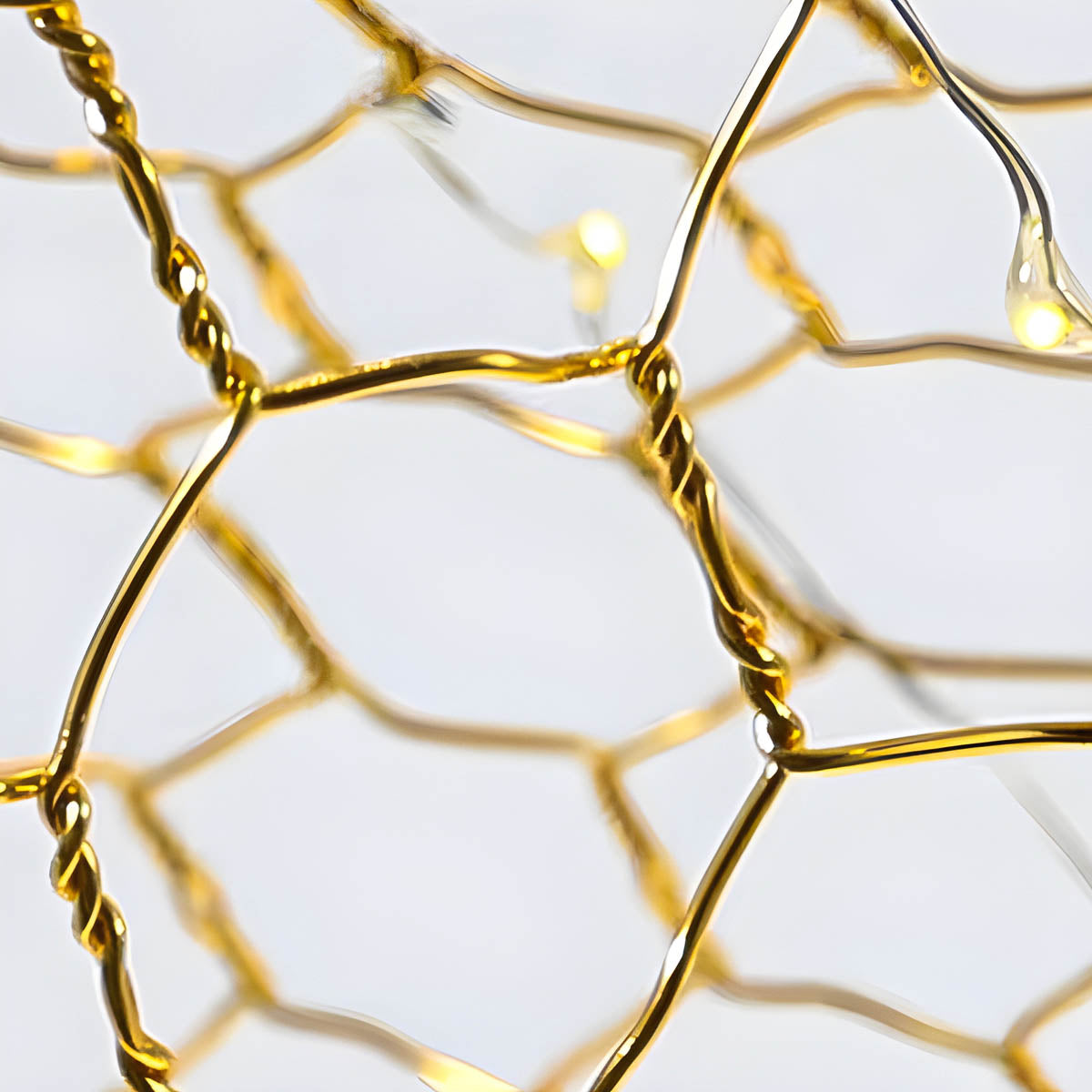 Wireframe LED wreath pendant light 30-120 cm, wrought iron