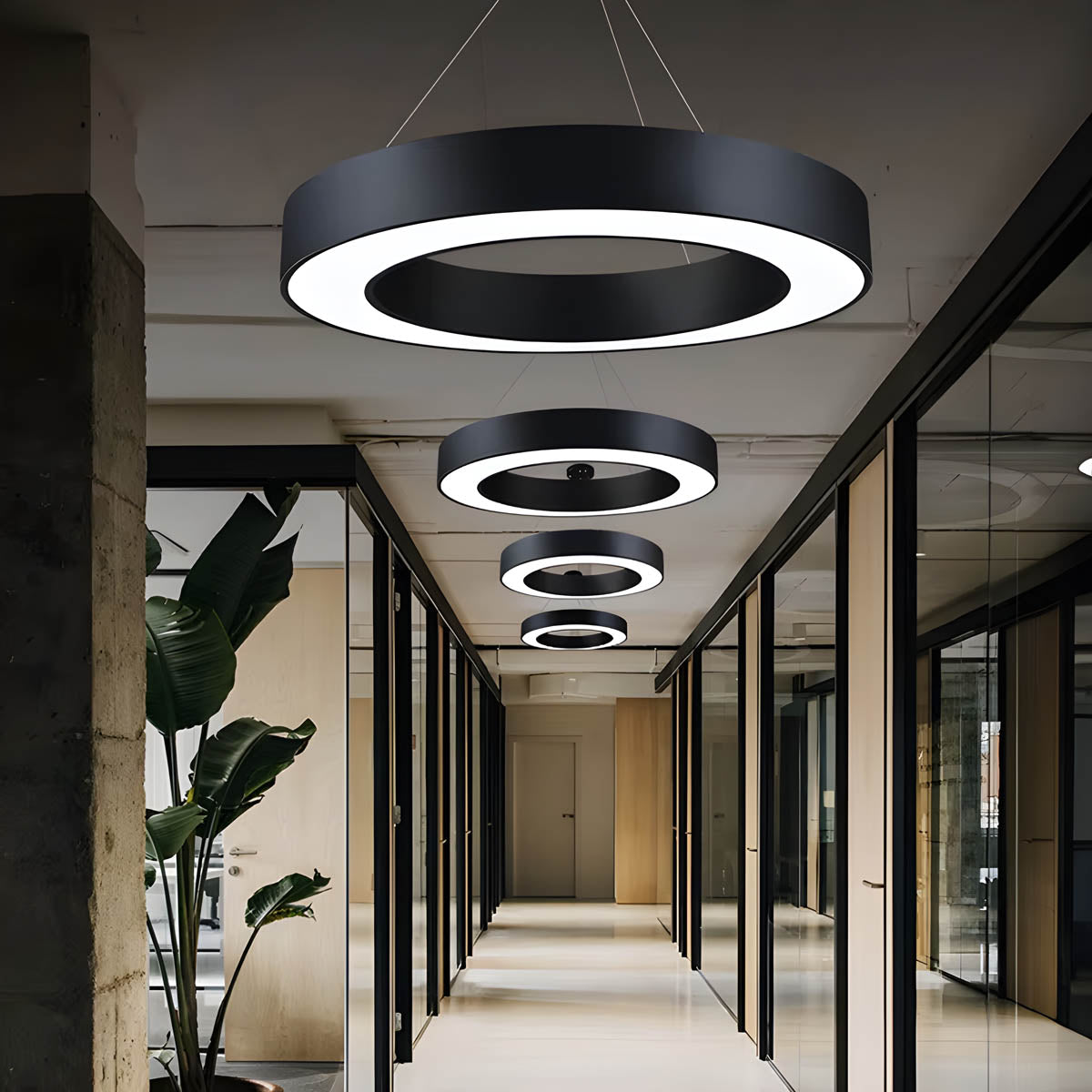 Metal LED Ring Pendant Light