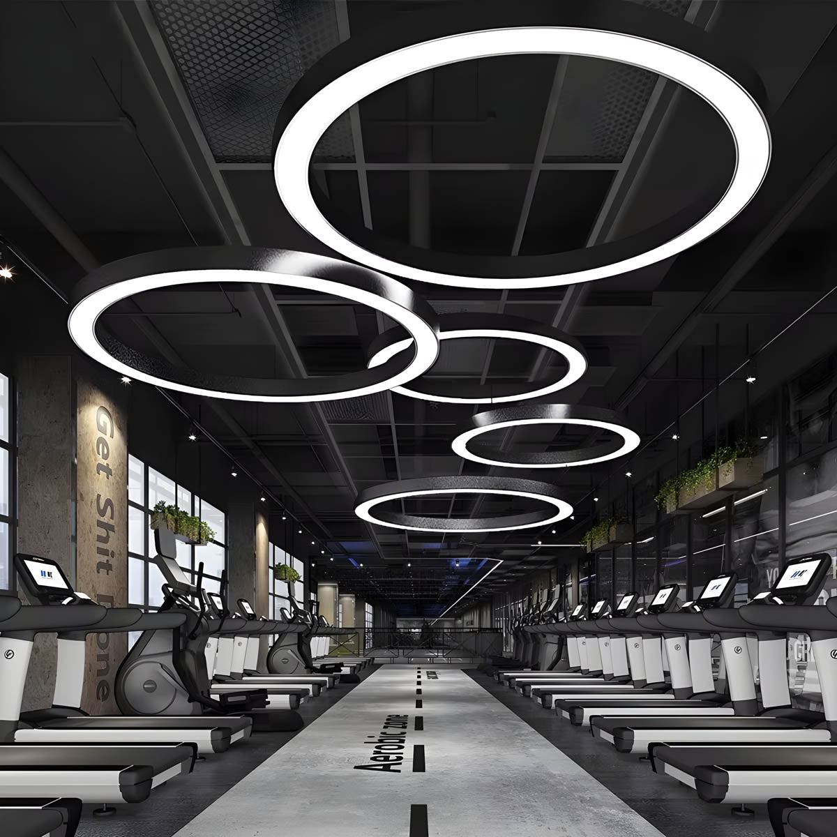 Metal LED Ring Pendant Light